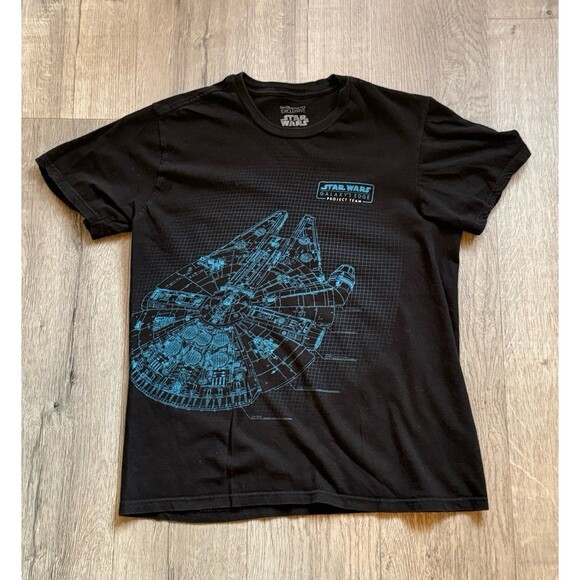 Star Wars Galaxy's Edge Imagineering Project Men's T-Shirt Millennium Falcon M - Picture 1 of 3